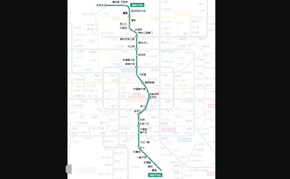 8号线地铁站点线路图