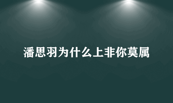 潘思羽为什么上非你莫属