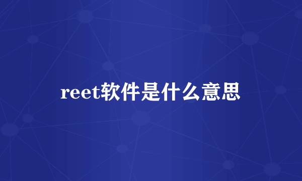 reet软件是什么意思