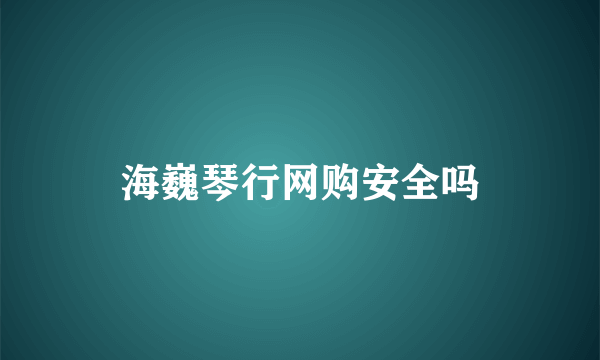 海巍琴行网购安全吗