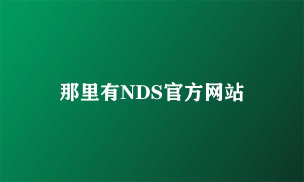 那里有NDS官方网站