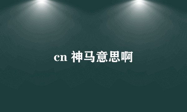 cn 神马意思啊