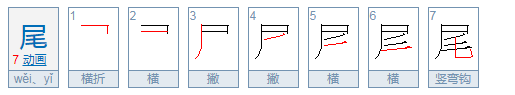 尾字的拼音