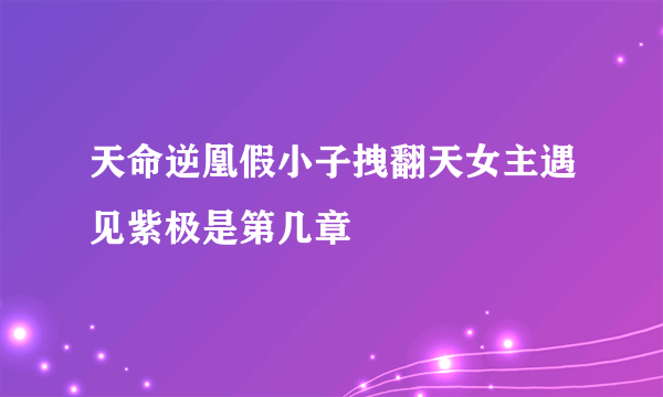 天命逆凰假小子拽翻天女主遇见紫极是第几章