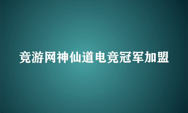 竞游网神仙道电竞冠军加盟