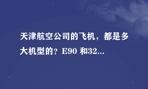 天津航空公司的飞机，都是多大机型的？E90 和320，E90 一般能坐多少人