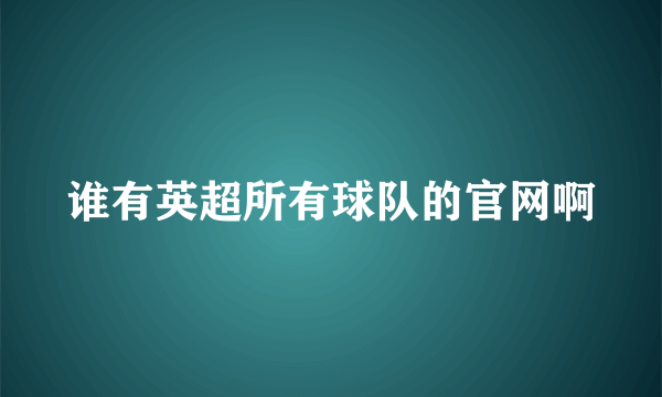 谁有英超所有球队的官网啊