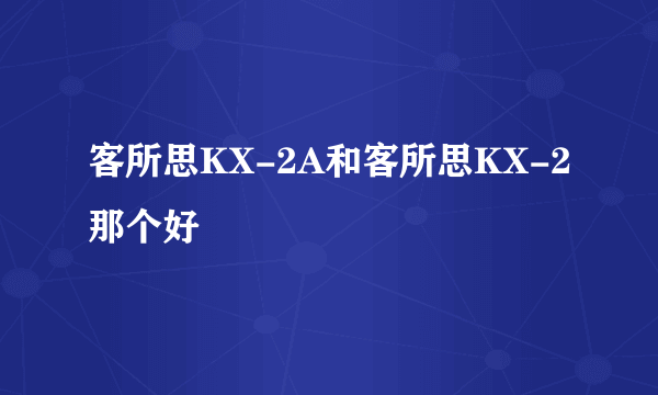 客所思KX-2A和客所思KX-2那个好