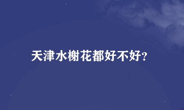 天津水榭花都好不好？