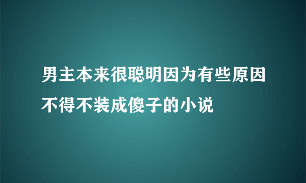 男主本来很聪明因为有些原因不得不装成傻子的小说