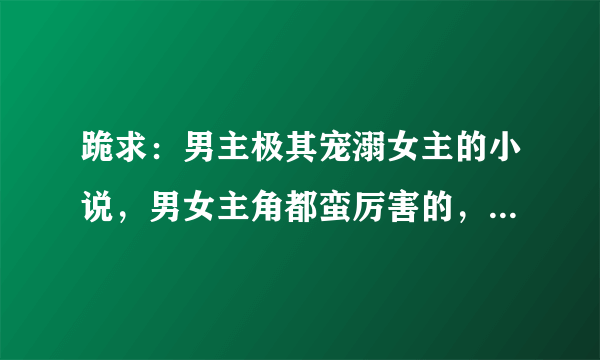 跪求：男主极其宠溺女主的小说，男女主角都蛮厉害的，穿越现代都行，绝对不要虐的像《独爱冷夫君》