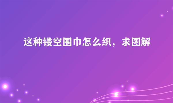 这种镂空围巾怎么织，求图解