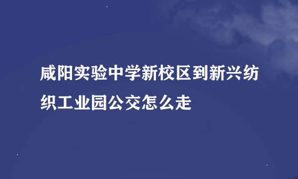 咸阳实验中学新校区到新兴纺织工业园公交怎么走