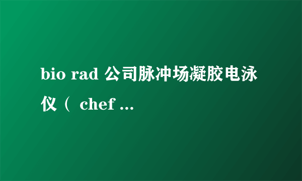 bio rad 公司脉冲场凝胶电泳仪（ chef mapper） 报价多少？