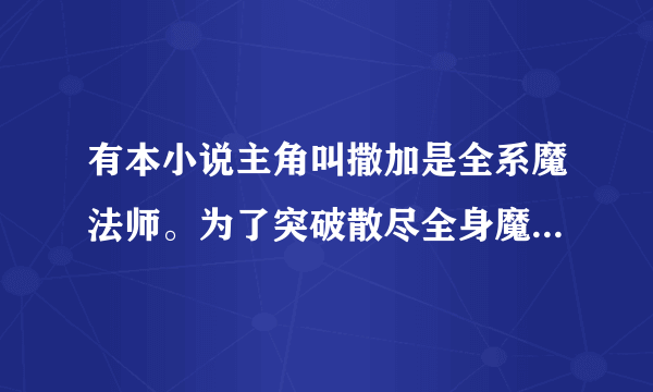 有本小说主角叫撒加是全系魔法师。为了突破散尽全身魔法。结果重生了。没人知道吗。女主角好像叫雪儿