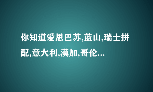 你知道爱思巴苏,蓝山,瑞士拼配,意大利,漠加,哥伦比亚,碳烧,等咖啡豆口味的区别吗