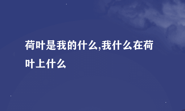 荷叶是我的什么,我什么在荷叶上什么