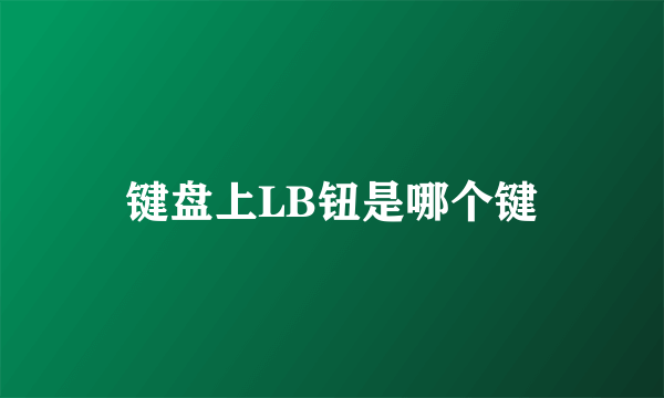 键盘上LB钮是哪个键