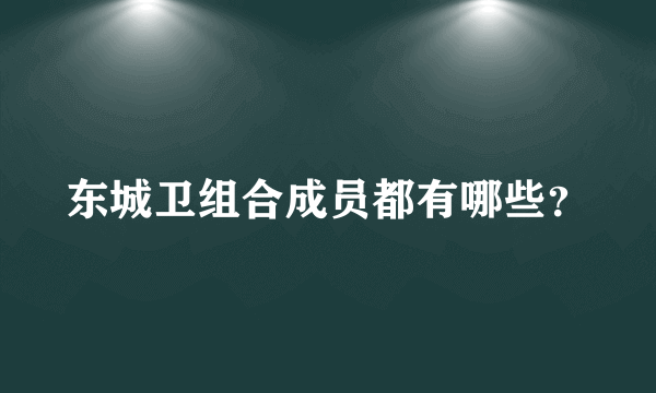 东城卫组合成员都有哪些？