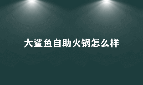 大鲨鱼自助火锅怎么样