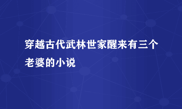 穿越古代武林世家醒来有三个老婆的小说