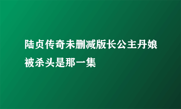 陆贞传奇未删减版长公主丹娘被杀头是那一集