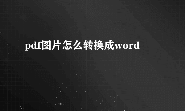 pdf图片怎么转换成word