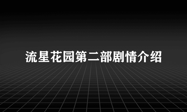 流星花园第二部剧情介绍