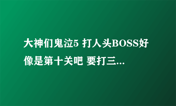 大神们鬼泣5 打人头BOSS好像是第十关吧 要打三次 最后一次怎么打 红色圈圈不会消失 最好有视频谢了啊