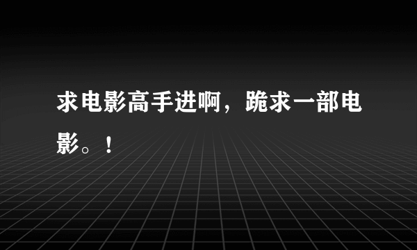 求电影高手进啊，跪求一部电影。！