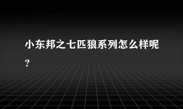 小东邦之七匹狼系列怎么样呢？