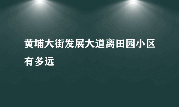 黄埔大街发展大道离田园小区有多远