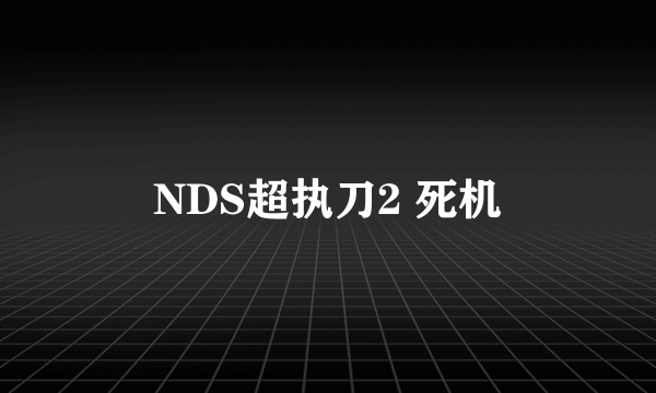 NDS超执刀2 死机