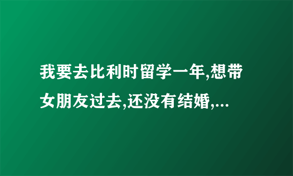 我要去比利时留学一年,想带女朋友过去,还没有结婚,怎么办理签证？办理访友签证还是陪读签证呢？