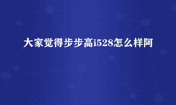 大家觉得步步高i528怎么样阿