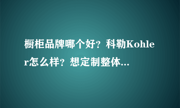 橱柜品牌哪个好？科勒Kohler怎么样？想定制整体橱柜，不知道他家靠不靠谱~