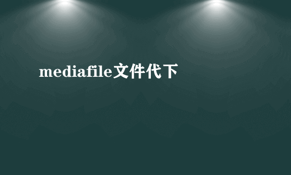 mediafile文件代下