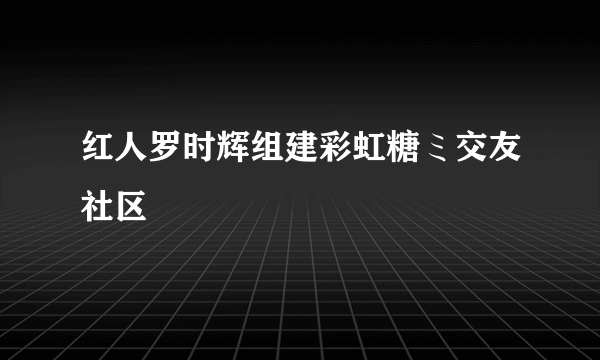 红人罗时辉组建彩虹糖ミ交友社区