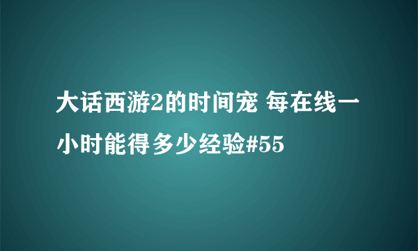 大话西游2的时间宠 每在线一小时能得多少经验#55