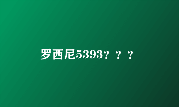 罗西尼5393？？？