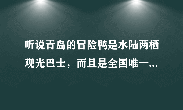 听说青岛的冒险鸭是水陆两栖观光巴士，而且是全国唯一的一辆，有谁坐过的给我们介绍下啊