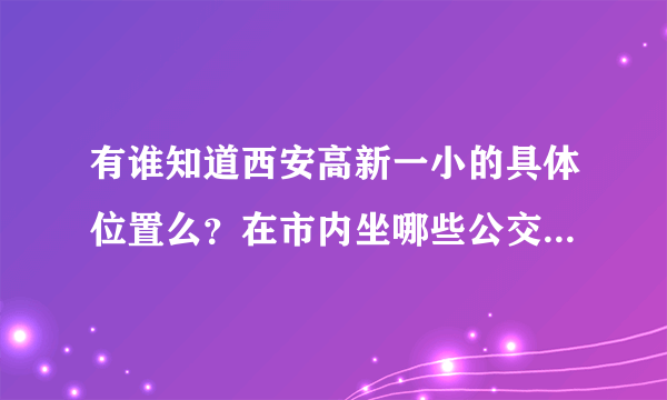 有谁知道西安高新一小的具体位置么？在市内坐哪些公交车可以到那个地方？