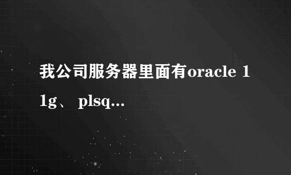 我公司服务器里面有oracle 11g、 plsql Deceloper和Quest software这三个软件，有什么用？如何配合使用？