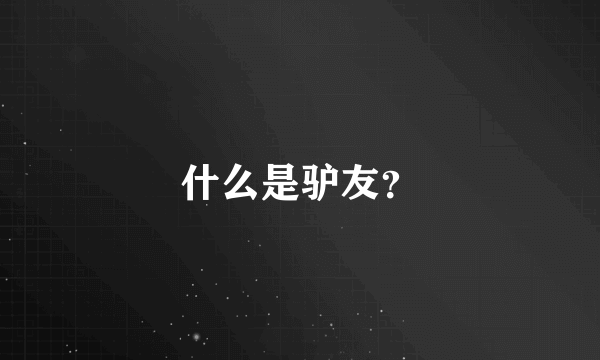 什么是驴友？