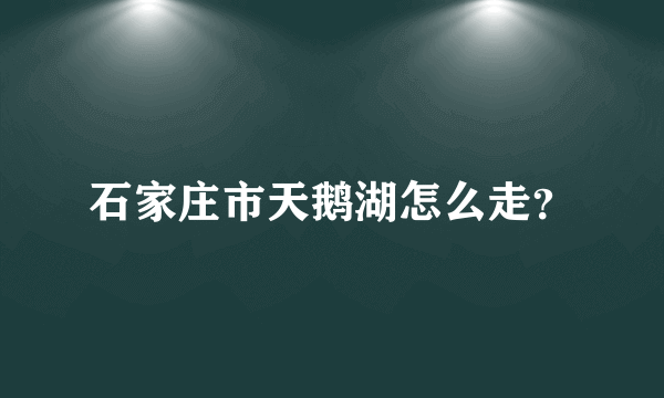 石家庄市天鹅湖怎么走？