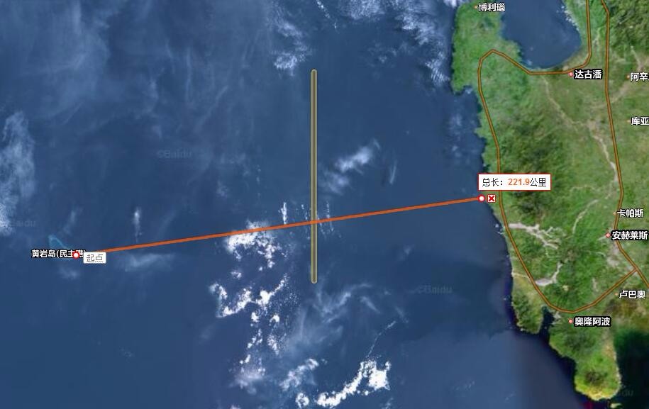 黄岩岛 距离菲律宾多远