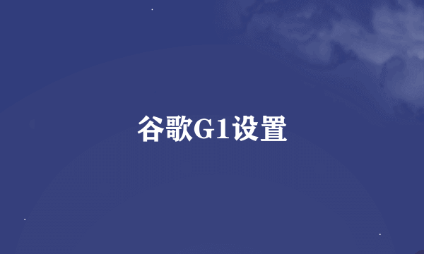 谷歌G1设置