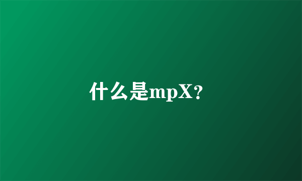 什么是mpX？