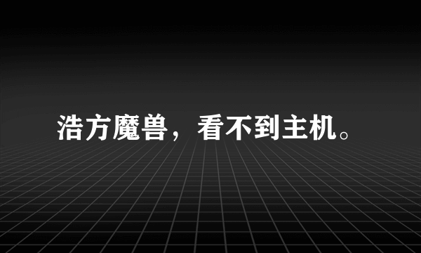 浩方魔兽，看不到主机。