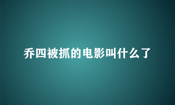 乔四被抓的电影叫什么了